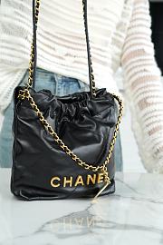 Chanel 22 Mini Bag Black With Gold Chain - 19×20×6cm - 3