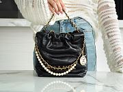 Chanel 22 Mini Bag Black With Pearl Chain - 18×22×6.5cm - 1