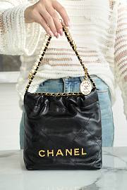 Chanel 22 Mini Bag Black With Pearl Chain - 18×22×6.5cm - 3