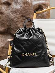 Chanel 22 Medium Black Bag With Gold Chain - 29x34x10.5cm - 1