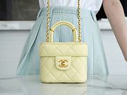 Chanel Small Vanity Case Lambskin 'Light Yellow' - 15×12.5×8cm - 1