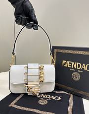 Fendi Fendace Brooch Mini Baguette White - 20x13x5cm - 1