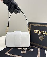 Fendi Fendace Brooch Mini Baguette White - 20x13x5cm - 2