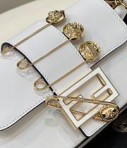 Fendi Fendace Brooch Mini Baguette White - 20x13x5cm - 3