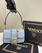 Fendi Fendace Brooch Mini Baguette Blue - 20x13x5cm - 1