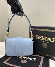 Fendi Fendace Brooch Mini Baguette Blue - 20x13x5cm - 3