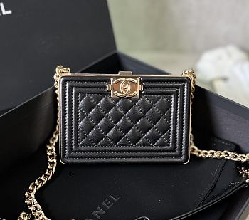 Chanel Boy Mini Bag Black- 11x7.5x2.4cm
