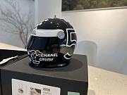 Chanel Helmet Minaudiere Black and White - 1