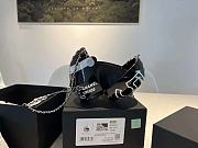 Chanel Helmet Minaudiere Black and White - 2