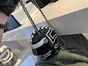 Chanel Helmet Minaudiere Black and White - 5