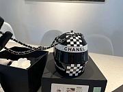 Chanel Helmet Minaudiere Black and White - 4