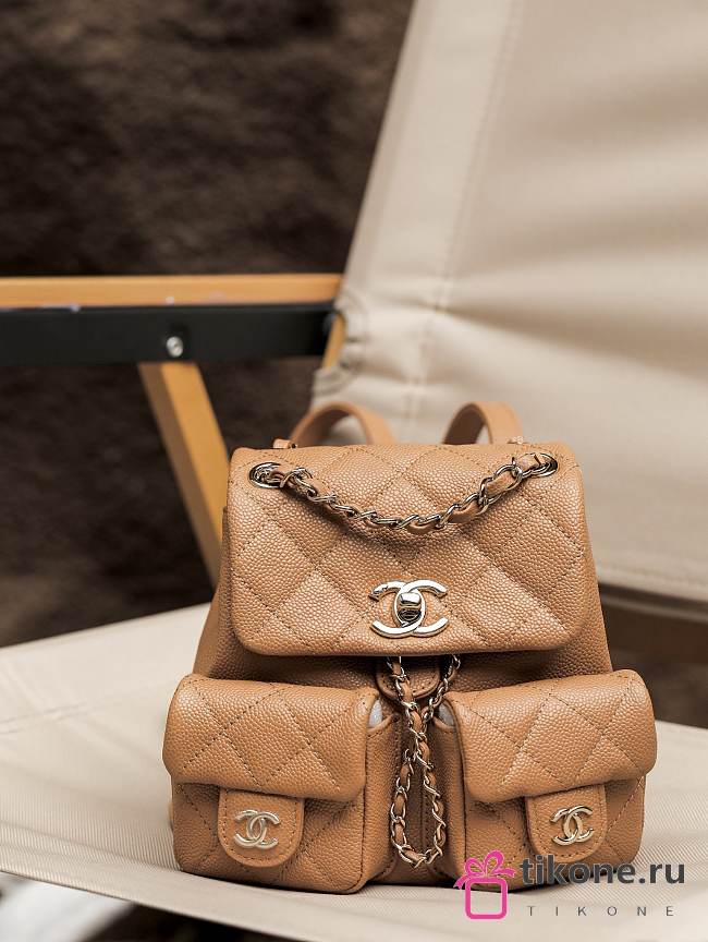 Chanel Small Backpack Caramel - 16.5x17.5x10cm - 1