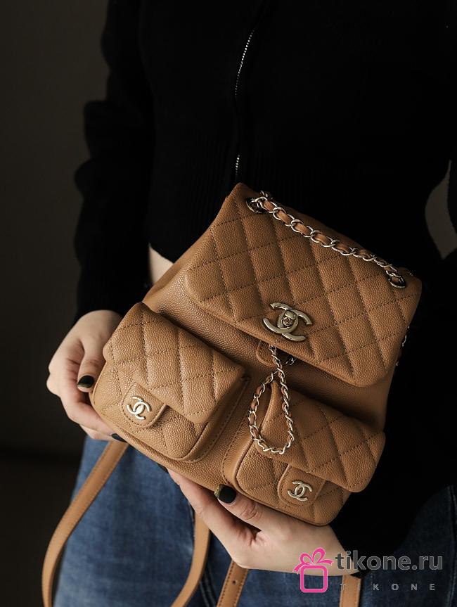 Chanel Larger Backpack Caramel - 20.5x20x11.5Cm - 1