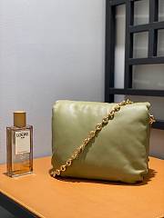 Loewe Goya Pillow Lambskin Green Bag - 23x6x13cm - 2