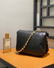 Loewe Goya Pillow Lambskin Black Bag - 23x6x13cm - 2