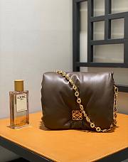 Loewe Goya Pillow Lambskin Brown Bag - 23x6x13cm - 1