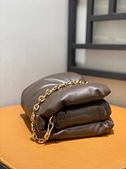 Loewe Goya Pillow Lambskin Brown Bag - 23x6x13cm - 2