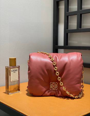 Loewe Goya Pillow Lambskin Pink Bag - 23x6x13cm