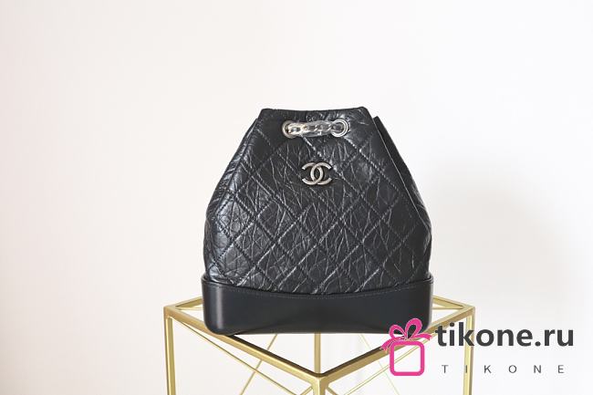 Chanel Gabrielle Backpack Black - 23x22.5x10.5cm - 1
