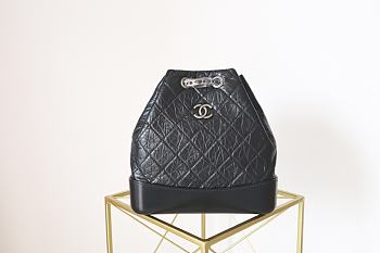 Chanel Gabrielle Backpack Black - 23x22.5x10.5cm