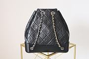 Chanel Gabrielle Backpack Black - 23x22.5x10.5cm - 2