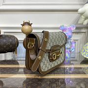 Gucci Horsbit Bag Monogram Brown - 25x18x8cm - 5