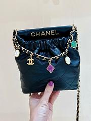 CHANEL Small Bucket Bag Lambskin Black - 16x17x7cm - 1