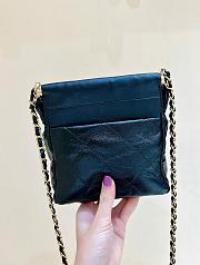 CHANEL Small Bucket Bag Lambskin Black - 16x17x7cm - 5