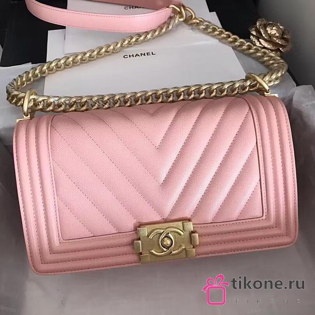 Chanel Leboy Pink Caviar Bag 25cm - 1