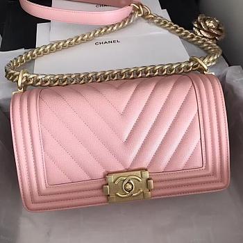Chanel Leboy Pink Caviar Bag 25cm