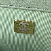 Chanel Goatskin Quilted Medium Chanel 19 Flag Light Green  - 4