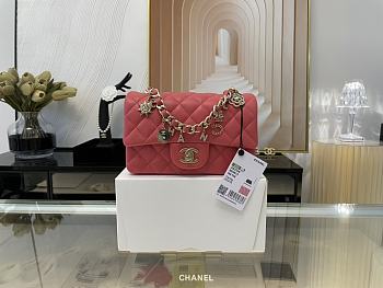 Chanel Red Quilted Lambskin Valentine Charm - 7.8inch