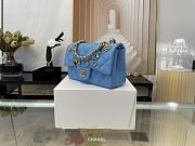 Chanel Blue Quilted Lambskin Valentine Charm - 7.8inch - 2