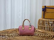 New Louis Vuitton Mochi Pink Monogram Vernis Nano Speedy 2023  - 3