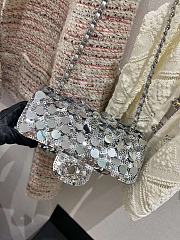 Chanel Sequin Classic Small Flap Silver  - 2