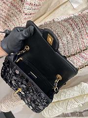 Chanel Sequin Classic Small Flap Black - 4