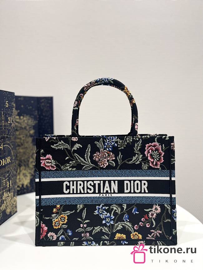 Dior Book Tote Black Multicolor - 36x18x28cm - 1