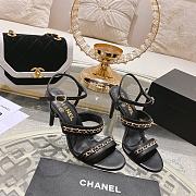 Chanel Sandals Lambskin Black  - 1