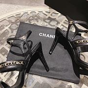 Chanel Sandals Lambskin Black  - 2