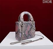 Dior Lady Exotic Silver Pink - 17x15x7cm - 5