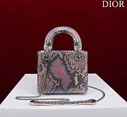 Dior Lady Exotic Silver Pink - 17x15x7cm - 3