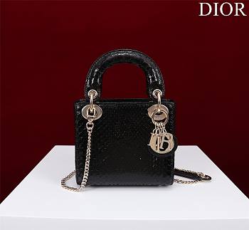 Christian Lady Dior Exotic Black - 17x15x7cm