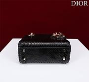 Christian Lady Dior Exotic Black - 17x15x7cm - 5