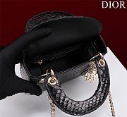 Christian Lady Dior Exotic Black - 17x15x7cm - 4