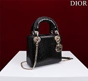 Christian Lady Dior Exotic Black - 17x15x7cm - 2