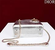 Mini Lady Dior Bag Silver - 17x15x7cm - 3