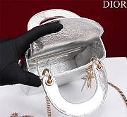 Mini Lady Dior Bag Python Silver Gold - 17x15x7cm - 4