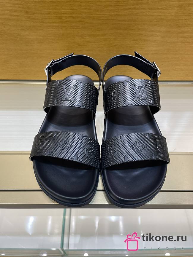 Louis Vuitton Monogram Black Patterns Sandals  - 1