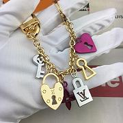 Louis Vuitton Love Lock Heart Key Chain Bag Charm and Key Holder - 2