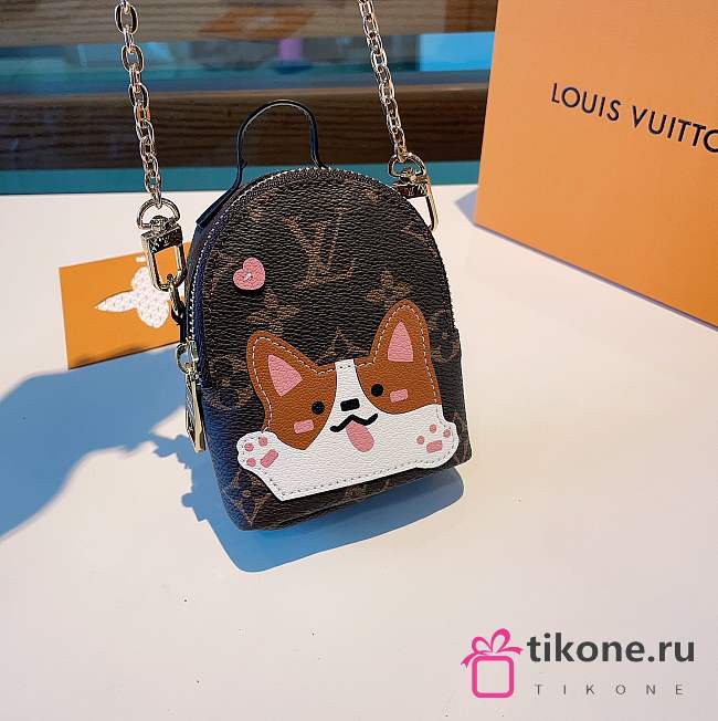 Louis Vuitton Puppy Cartoon Backpack Key Chain - 1